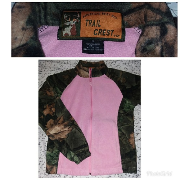 Jackets & Blazers - Pink and Camouflage fleece